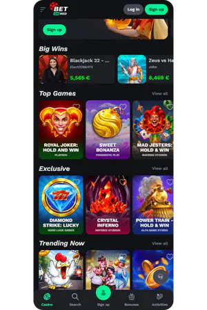 Bet on Red gokkastensectie filteropties providers